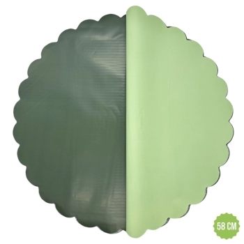 Celofan Rotund Cerat doua Fete 58CM fistic cu verde inchis