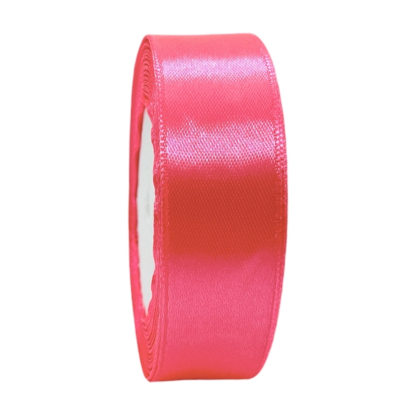 Rola Satin 2.5cm roz neon