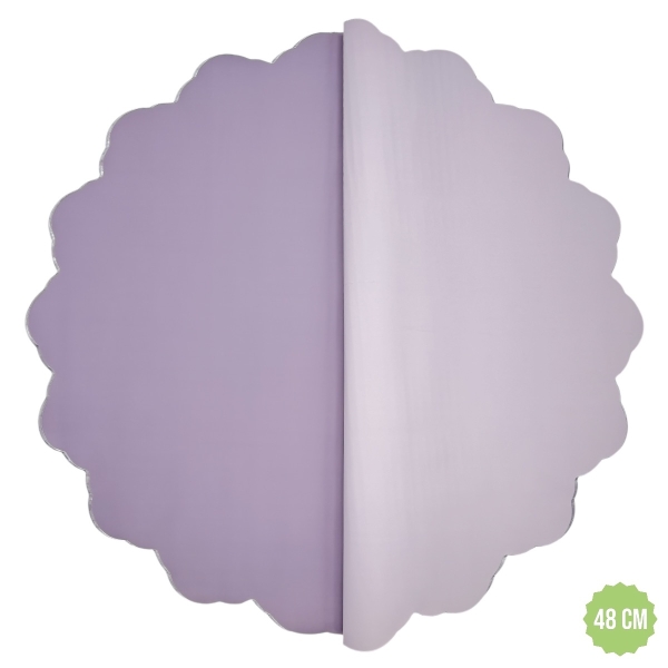 Celofan Rotund Cerat doua Fete 48CM lavander cu mauve